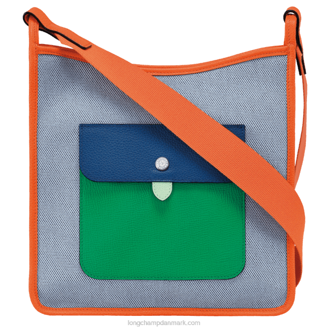 Longchamp Kvinder le foulonne crossbody-taske med lynlås l XDDD260 blå/orange