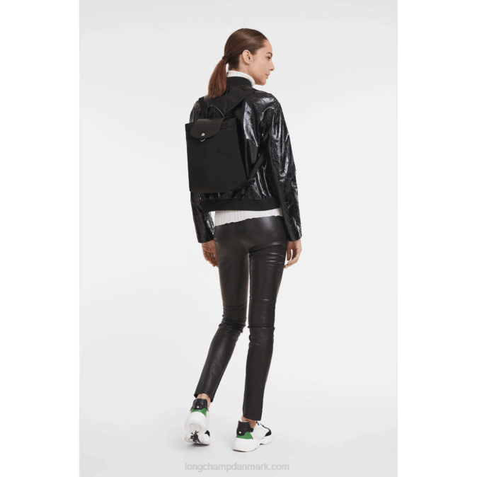 Longchamp Kvinder le pliage grøn rygsæk XDDD434 sort