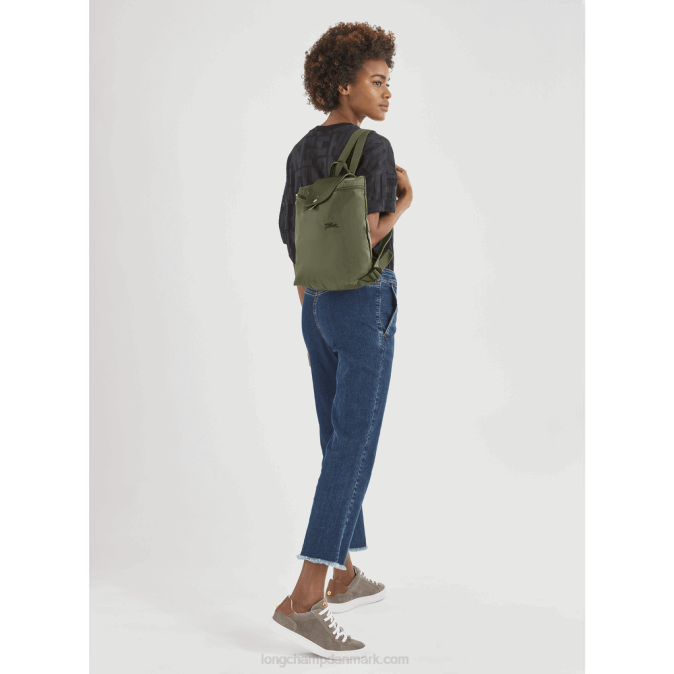 Longchamp Kvinder le pliage grøn rygsæk XDDD435 Skov