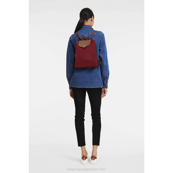 Longchamp Kvinder le pliage original rygsæk XDDD443 rød