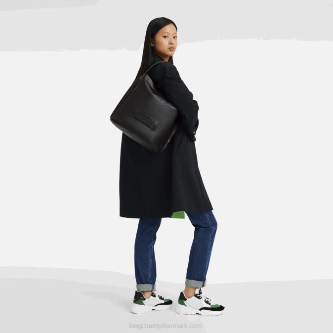 Longchamp Kvinder 3d hobo taske l XDDD398 sort