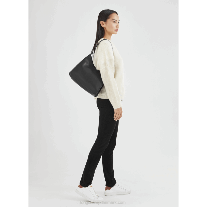 Longchamp Kvinder le foulonne hobo taske m XDDD388 sort