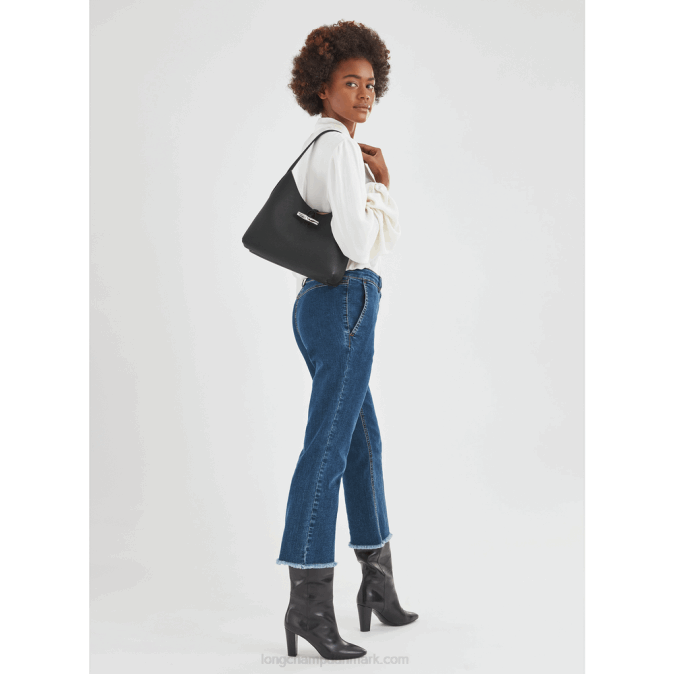 Longchamp Kvinder roseau hobo taske m XDDD375 sort