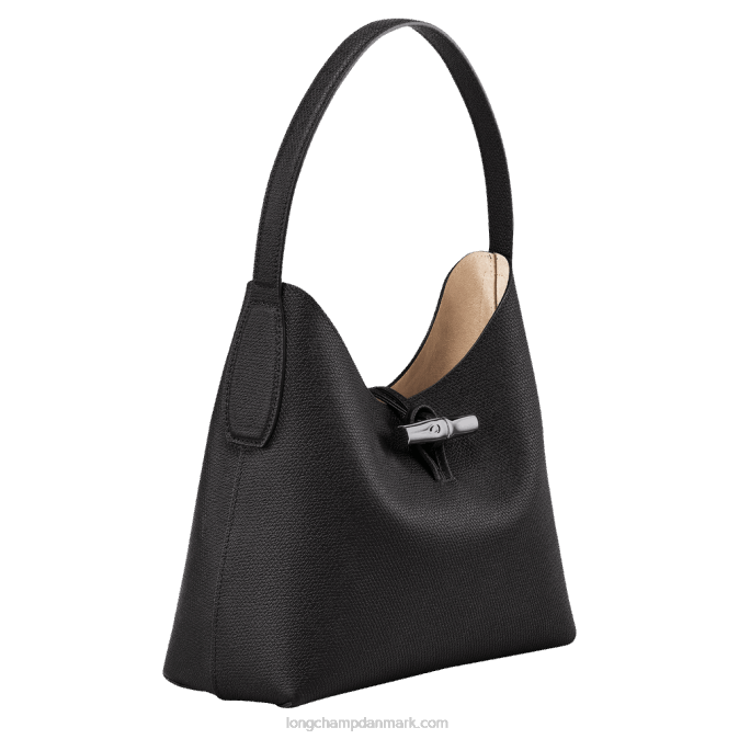 Longchamp Kvinder roseau hobo taske m XDDD375 sort
