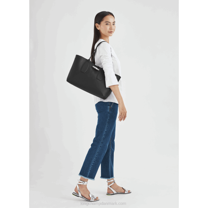 Longchamp Kvinder roseau mulepose l XDDD368 sort