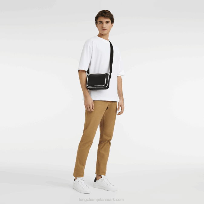 Longchamp Mænd le foulonne kamerataske XDDD1124 sort hvid