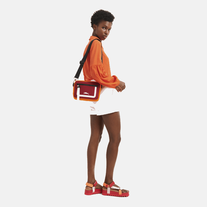 Longchamp Mænd le pliage samling kamerataske s XDDD335 orange/burgunder