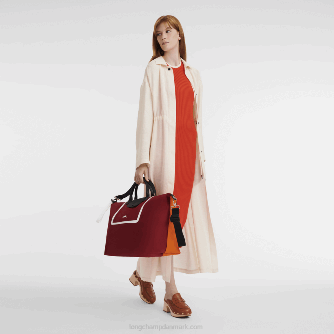 Longchamp Mænd le pliage kollektion rejsetaske s XDDD778 orange/burgunder