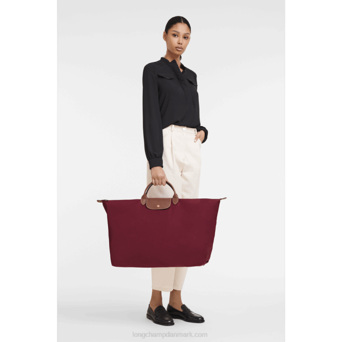 Longchamp Mænd le pliage original rejsetaske m XDDD814 rød